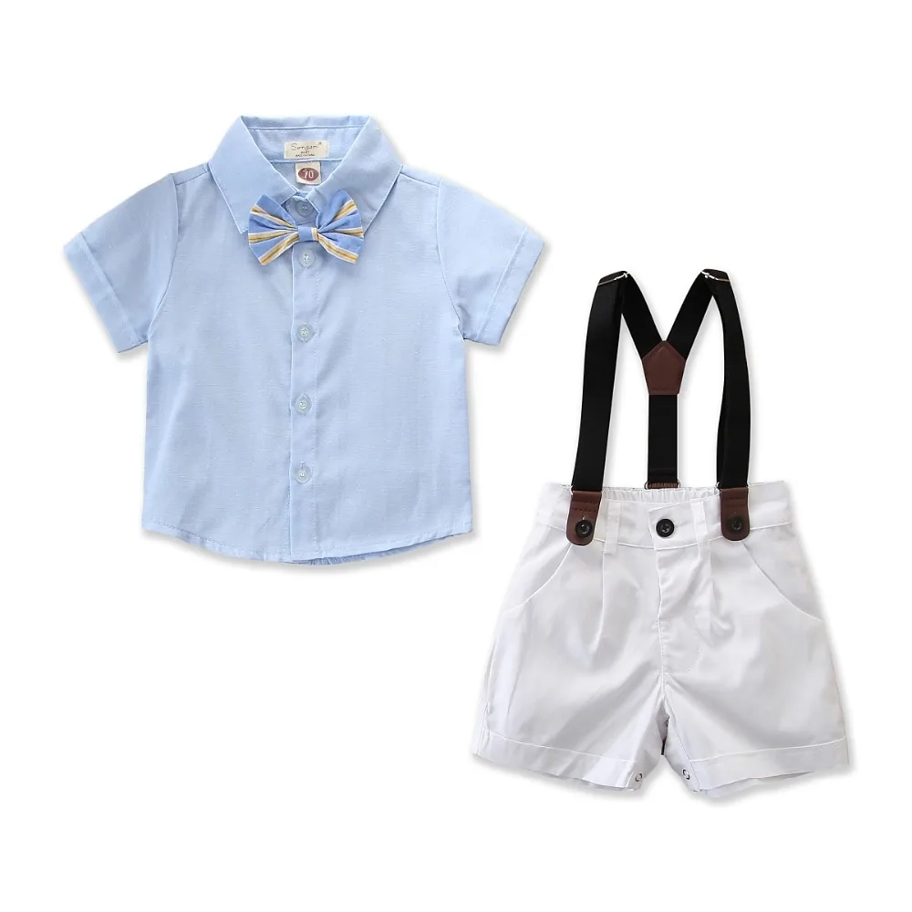 2019 Baby Boy Clothes Gentleman Suit Handsome Boys Shirt+white Straps ...