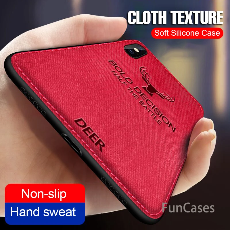 

Soft Silicone Cloth Case For IPhone X XR XS MAX TPU Phone Case Full Cover For IPhone XR XS MAX X Shockproof Deer Case Back Cover