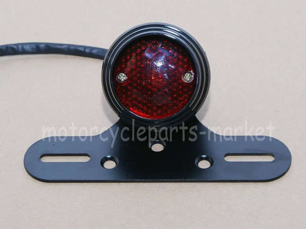 Черный Универсальный мотоцикл 12V LED Ретро Красный задние тормоза мотоцикла стоп