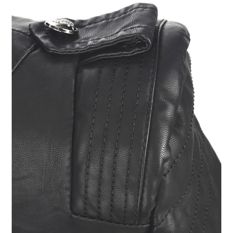 Survêtement Rétro Moto Zipper Printemps Femme Faux Vestes Automne Black Style Et Femmes Mince Cuir Manteaux Pu Mode Court Motard FZRnaFY