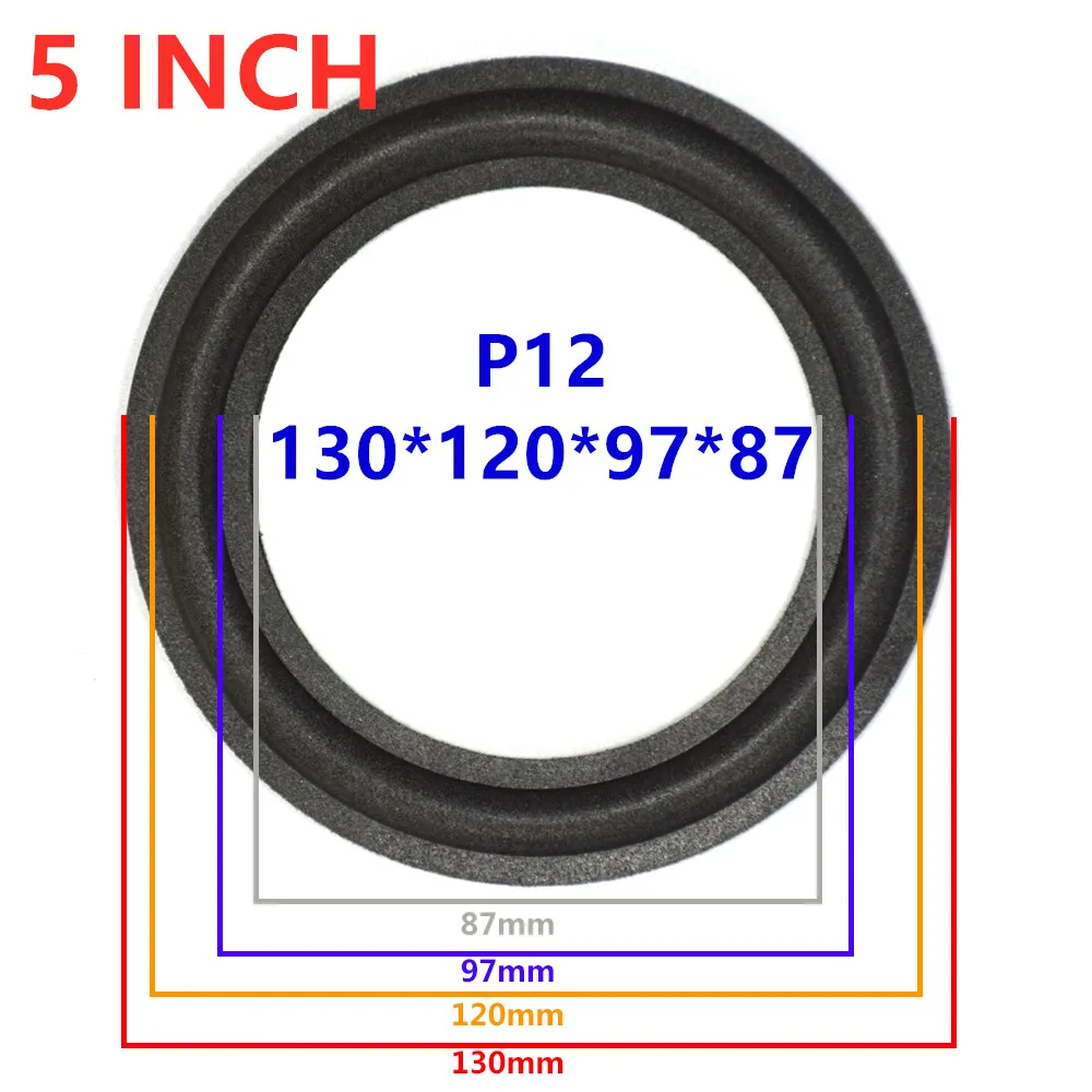 

Speaker Suspension Speaker Foam Repair Folding Edge Ring Subwoofer Speaker Repair Accessories DIY Part Sponge Ring Side 5 INCH