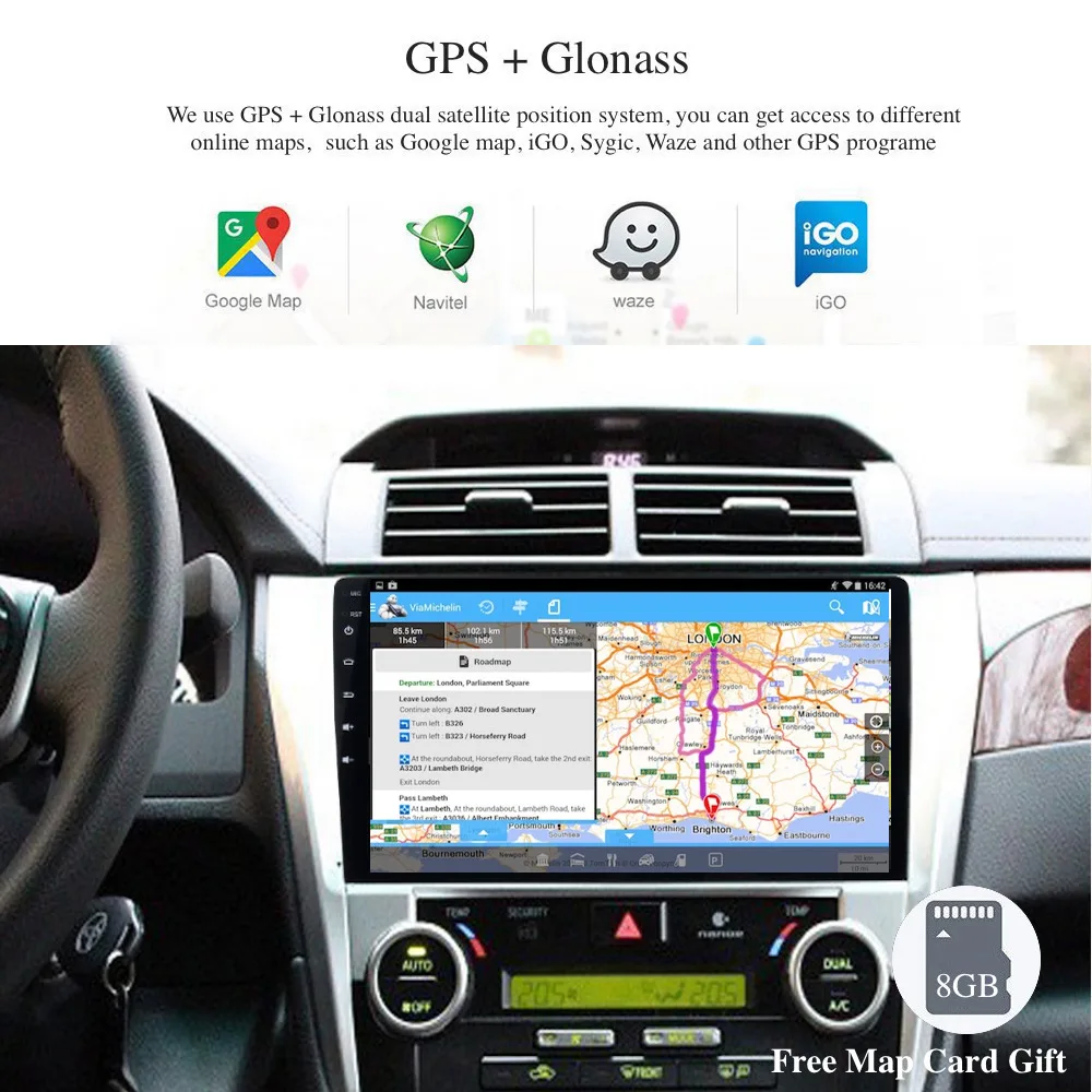 Cheap Android 8.0 Car Multimedia Player for Toyota V50 Navigation 2012 2013 2014 with 10.2" Touch Screen 4*45w Speaker RDS 3