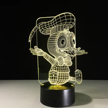 

3D Donald Duck Lamp 7 ColorLed Night Lamps for Kids Touch Led USB Table Lampara Lampe Baby Sleeping Nightlight Sensor Led Light