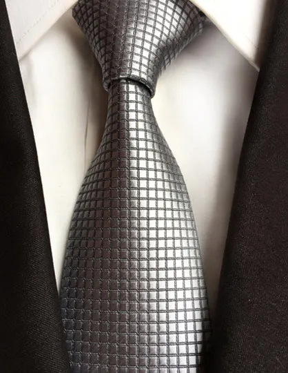 8 см, модный роскошный галстук, желтый, синий, красный, однотонный, в клетку, галстук, шелковый, формальный, на шею, галстуки для мужчин, деловые, свадебные галстуки, подарок, Gravata - Цвет: W02