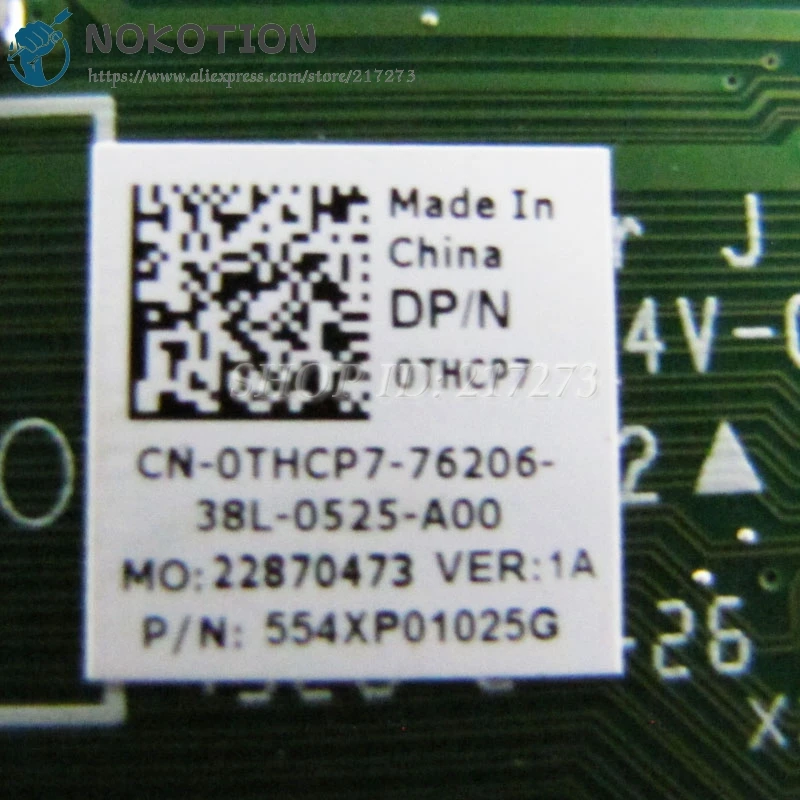 Материнская плата NOKOTION для ноутбука Dell Inspiron 2421 3421 SR0U4 I3 2375M DDR3 GT625M GPU CN 0THCP7 MAN