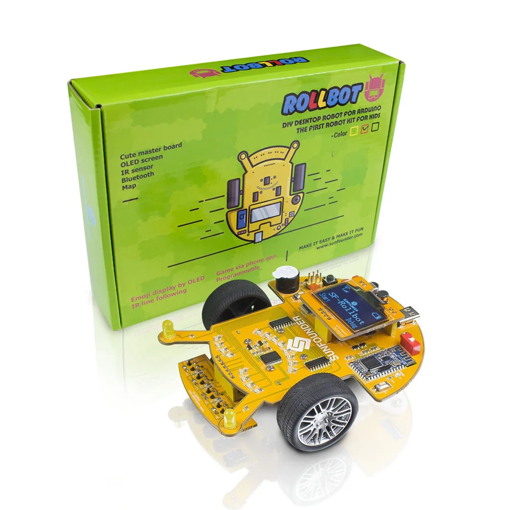 SunFounder SF-Rollbot STEM Learning Educational DIY Robot Kit for Arduino Beginner and kid with Manual