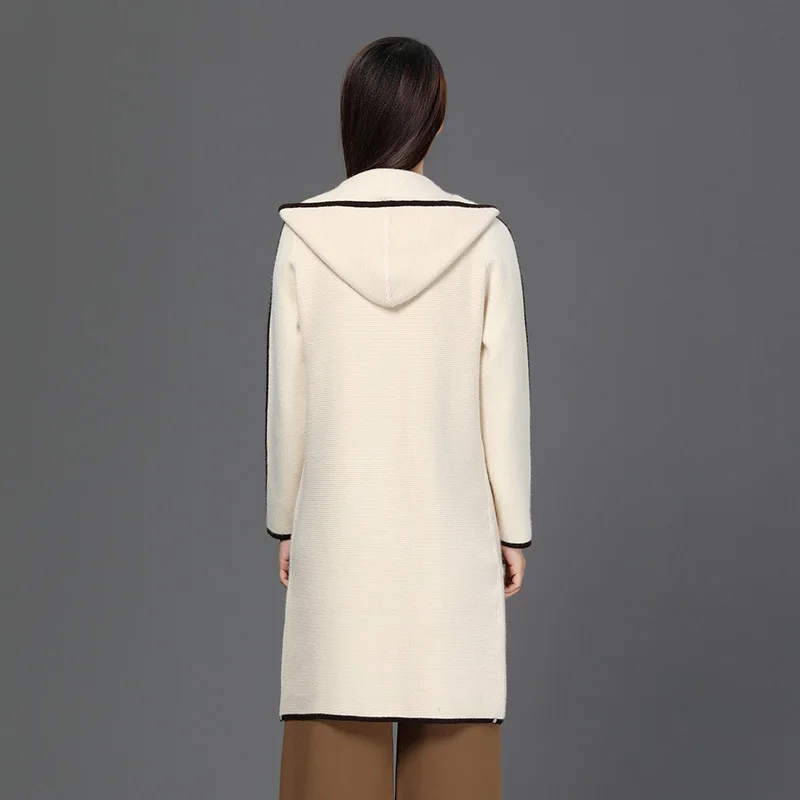 Danjeaner новое горячее предложение Женское шерстяное пальто Высококачественная зимняя куртка женская тонкая шерстяная длинная кашемировая куртка кардиган куртки