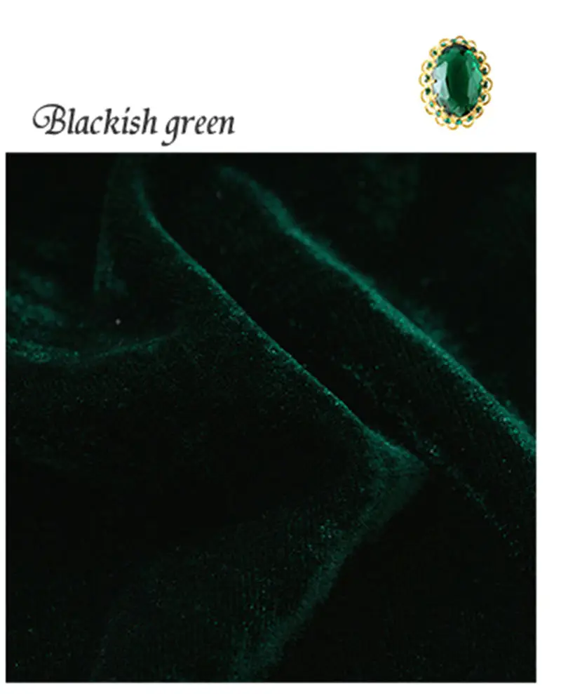 Горячая распродажа!(160-170 см ширина)* 1 м эластичная мягкая бархатная трикотажная ткань, шелковая бархатная ткань, скатерть, стул, украшение для дома в отеле - Цвет: Blackish green
