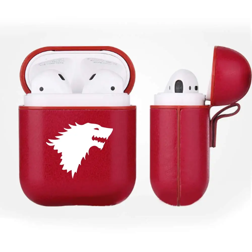 SingFly Игра престолов Eddard Старк PU кожаный кейс для bluetooth гарнитуры Apple AirPods защитный
