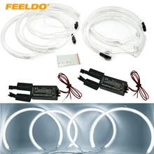 FEELDO 2x159 мм 2x127,5 мм Белый CCFL светодиодный ангельские глазки фары для BMW X5(E53) ангельские глазки наборы# FD-3899