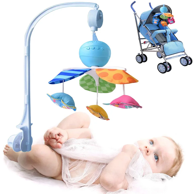 

New Newborn Baby Toy 0-1 Year Old Music Rotating Rattan Bed Bell Baby Rattle Christmas Birthday Gift Children's Toys