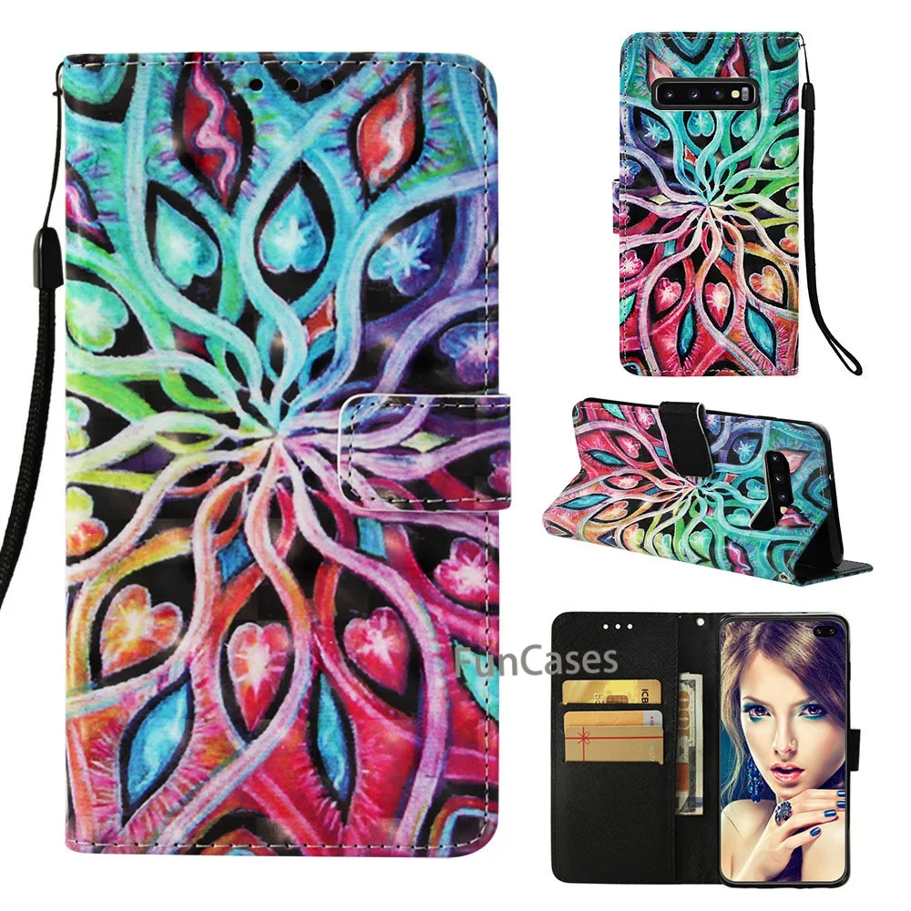 Leather PU Card Slot For Samsung Galaxy S10+ S10 Plus Holder Cases Flip Wallet Cover S10Plus Capa Etui Coque | Мобильные телефоны и
