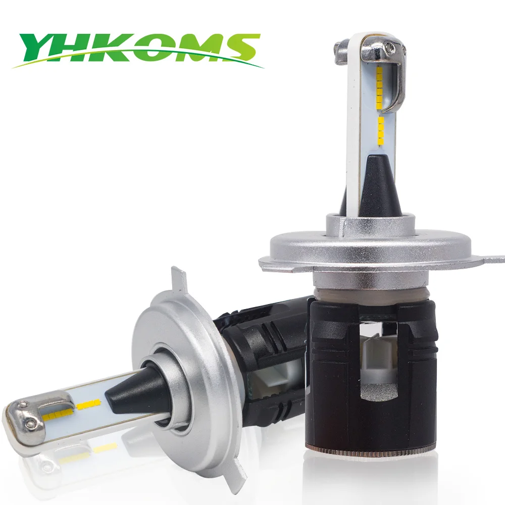

YHKOMS H4 H7 H1 H3 H8 H9 H11 9005 9006 CSP LED Headlight 48W 7200LM Hi/Lo Beam Auto Headlamp Fog Light 6000K Light Bulb 12V