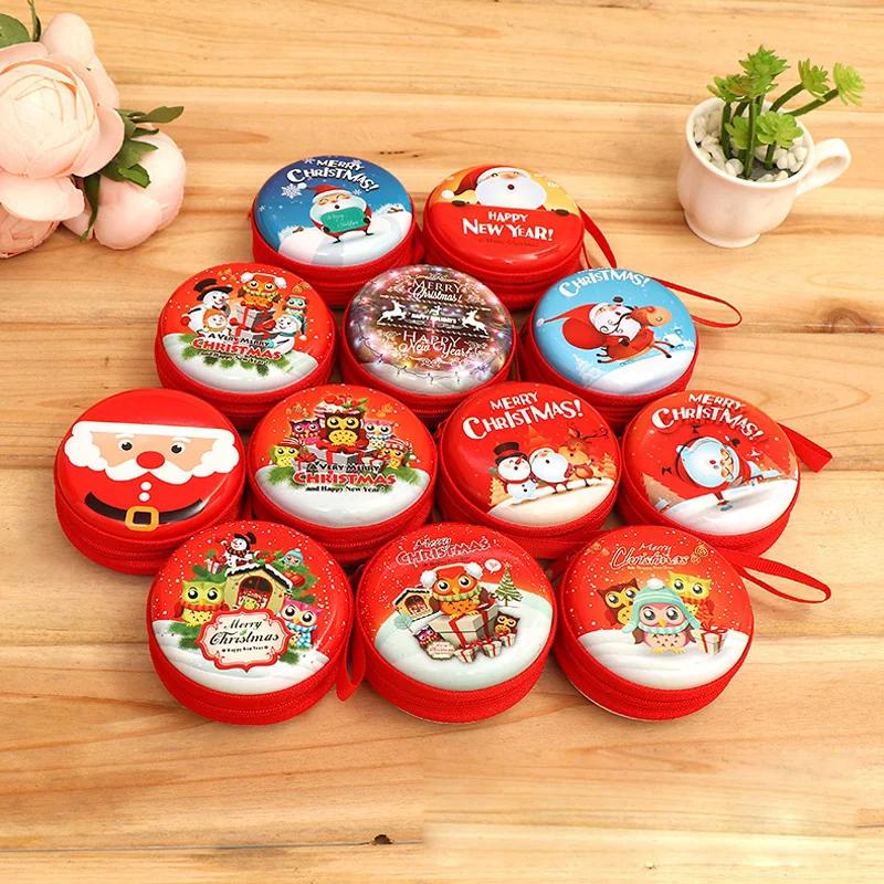 

1Pcs Christmas Zipper Earphone Wire Electric Wire Jewelry USB Cable Coin Memory Card Organizer Multi-Purpose Mini Storage Box 25