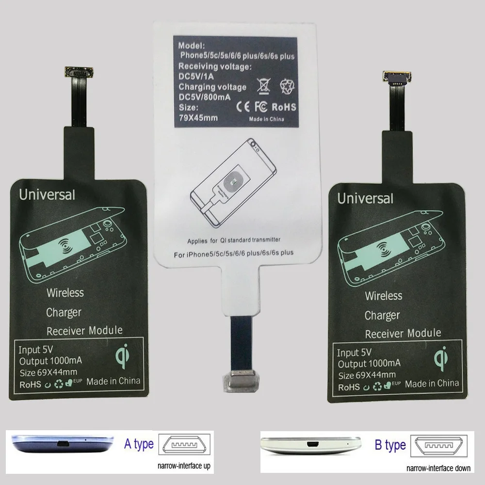 Universal QI Wireless Charging Charger Receiver Pad Coil for iPhone SE