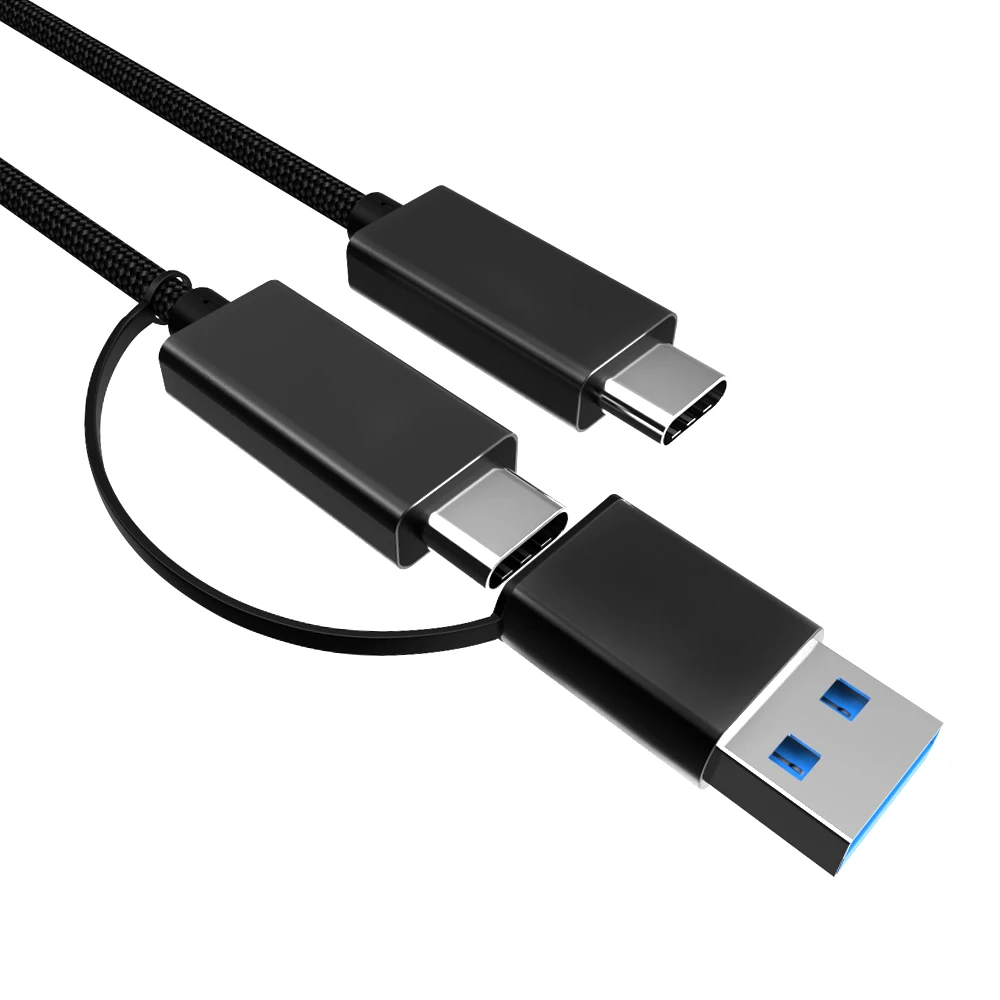 QC3.0 usb type-C кабель, USB 3,0 A-C для samsung Galaxy S9 Note 9 3A 60W PD Мощный USB 2 в 1 USB кабель