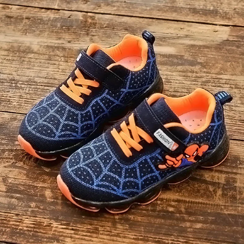 boys spiderman light up shoes
