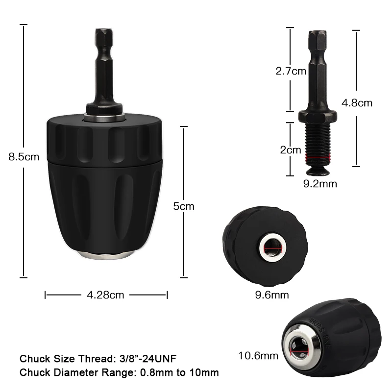3/" x 24 UNF резьбовой Быстрозажимной сверлильный патрон 1/4" шпиндель Отвертка ударный Драйвер адаптер электрическая мощность сверлильный патрон сверло