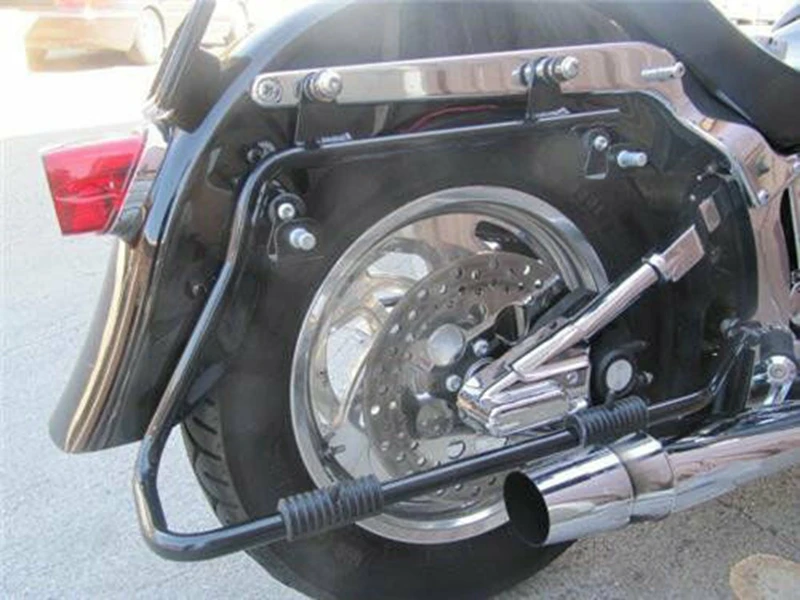 Мотоцикл жесткий седельная сумка конверсионные кронштейны для Harley Heritage Springer FLSTS Softail 84-13 w/Аппаратные средства