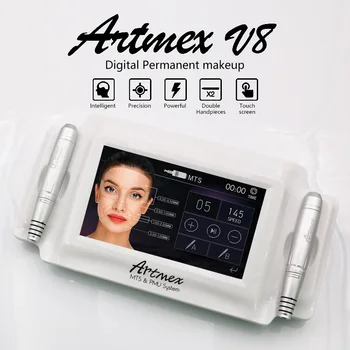 

High Quality Permanent Makeup machine digital Artmex V8 touch Tattoo Machine set Eye Brow Lip Rotary Pen MTS System tattoo gun