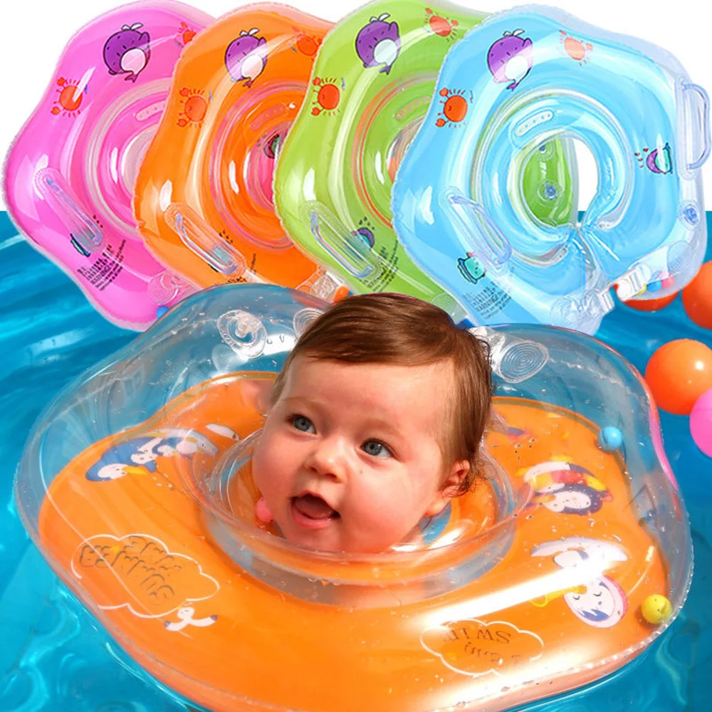 

Baby Inflatable Swim Ring Baby Pools Accessories Baby Neck Inflatable Wheels Circle Safety Summer Toys Swimming Accessories