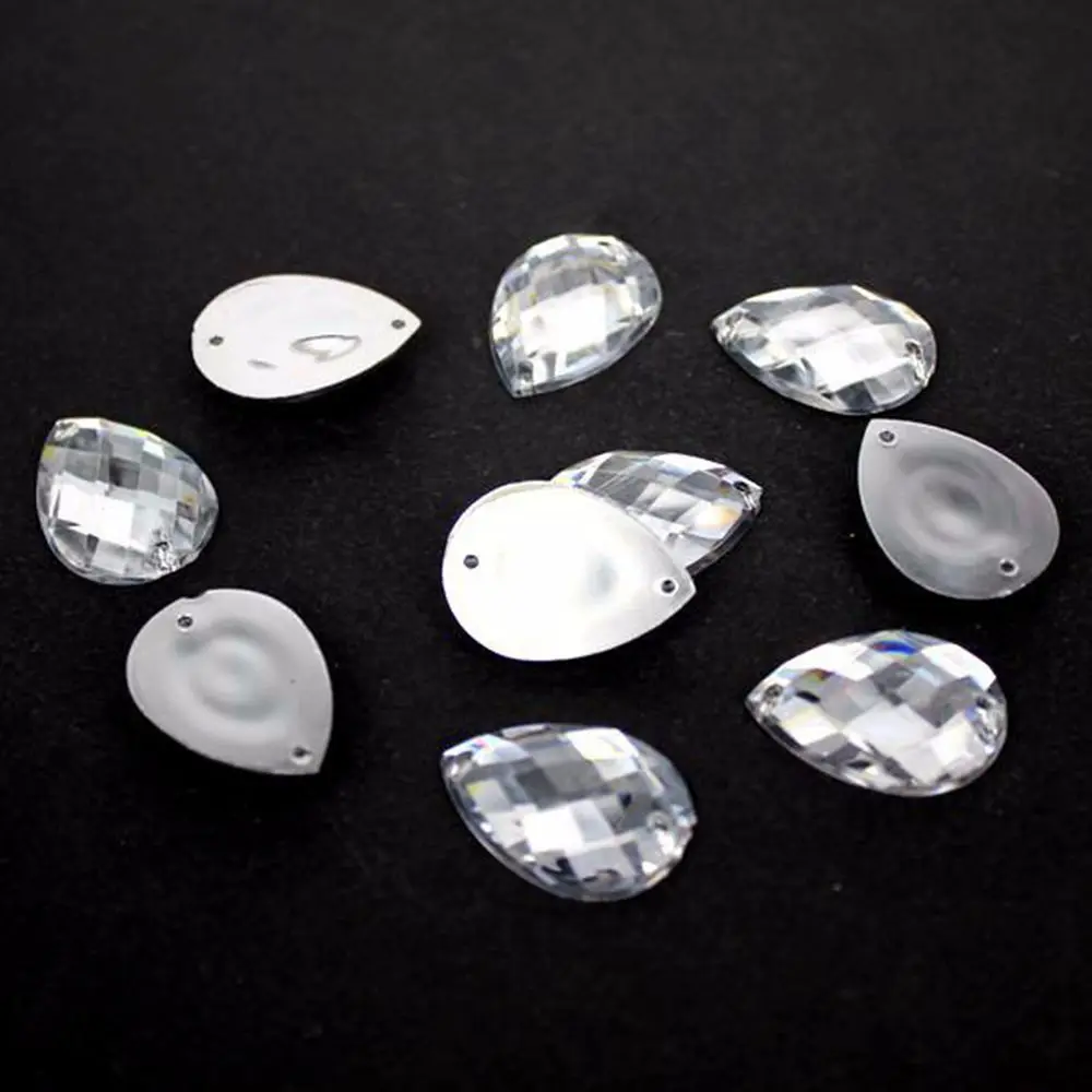 Tear Drop Crystal Clear Beads Taiwan Acrylic Beads 10X14mm 13x18mm