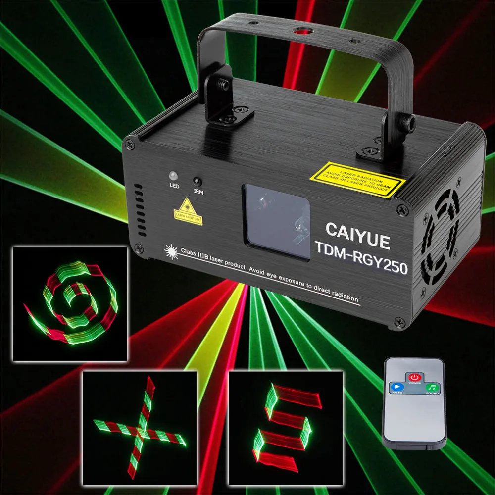 3D DMX512 эффекты RGY красный зеленый желтый лазерный сканер проектор светильник для