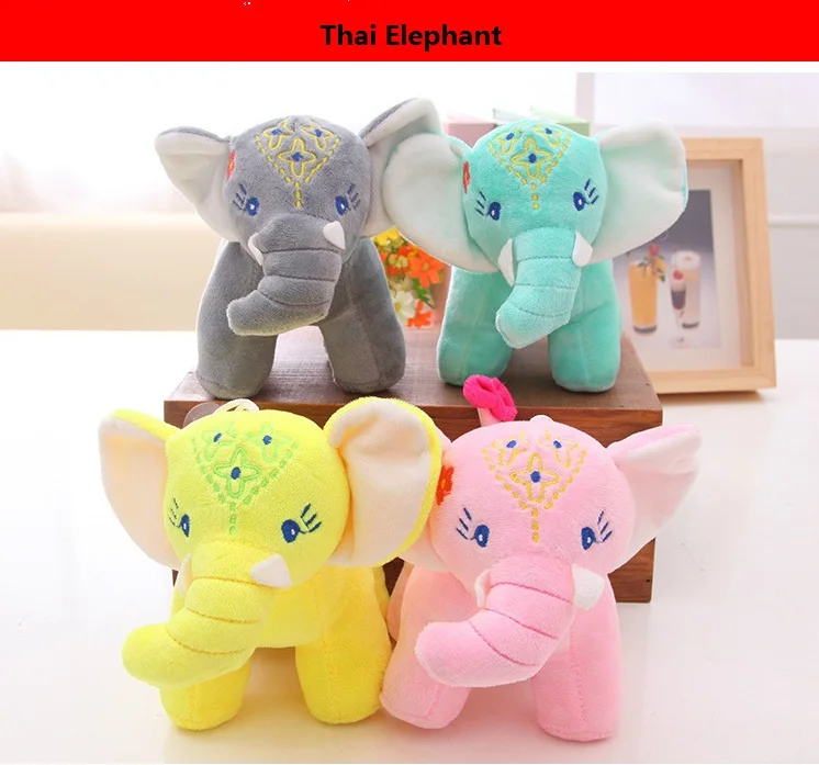 Thailand Elephant Stuffed Plush Animals Toy Kawaii Colorful Elephant