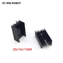 Radiator TO220 Cooler Transistor To-220-Heatsink Aluminium 1 with 1-Pin 10pcs 25--15--11mm