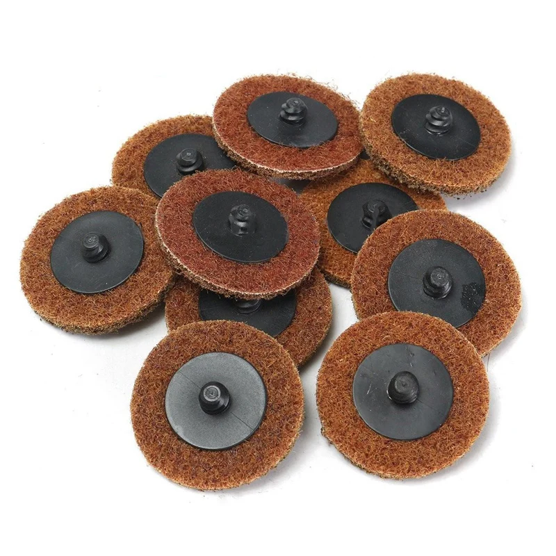 

10Pcs Sanding Disc 2" Coarse Surface Sanding Disc Abrasive Pad Roll Lock Disc for Wood Metal Polishing Tools