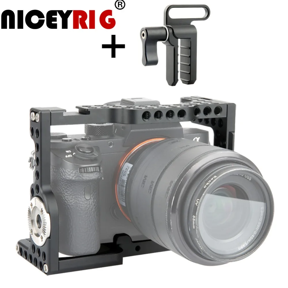 NICEYRIG DSLR Holder Camera Cage for Sony A7MIII a7m3 A7RIII a7r3 A7RII
