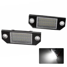 2 шт./лот 12 В 18 LED SMD автомобилей Номерные знаки для мотоциклов свет номерной знак Лампы для мотоциклов Для Ford Focus C-MAX MK2 03-08