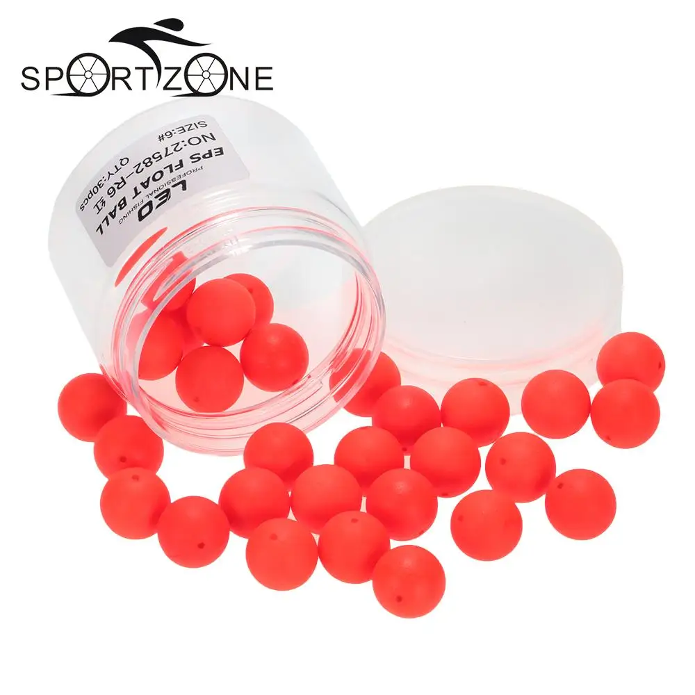 LEO 30pcs Fishing Float Balls Bottled EPS Foam Buoyancy Ball Float Gear