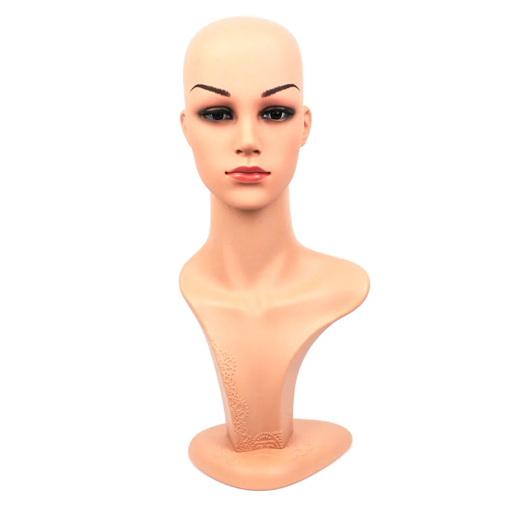 High quality PE Realistic female mannequin manikin dummy head for mask