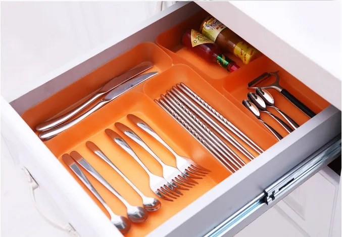 1PC Japanese Drawer Multipurpose Finishing Drawer Organizers Kitchen Tableware Storage Box Plastic Sundries Storage Bins KW 009