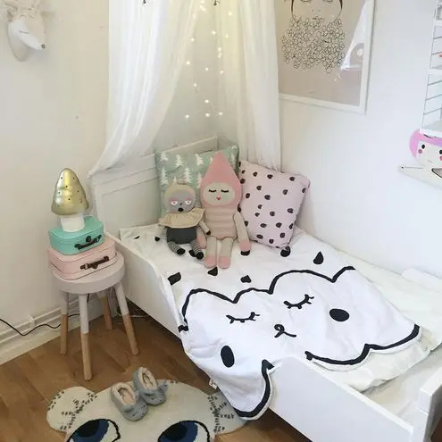 Одеяло для новорожденного, хлопковый Белый Черный напольный игровой коврик ковер, мультфильм Дети Лето quiltl, размер 130X90 см, 550 г
