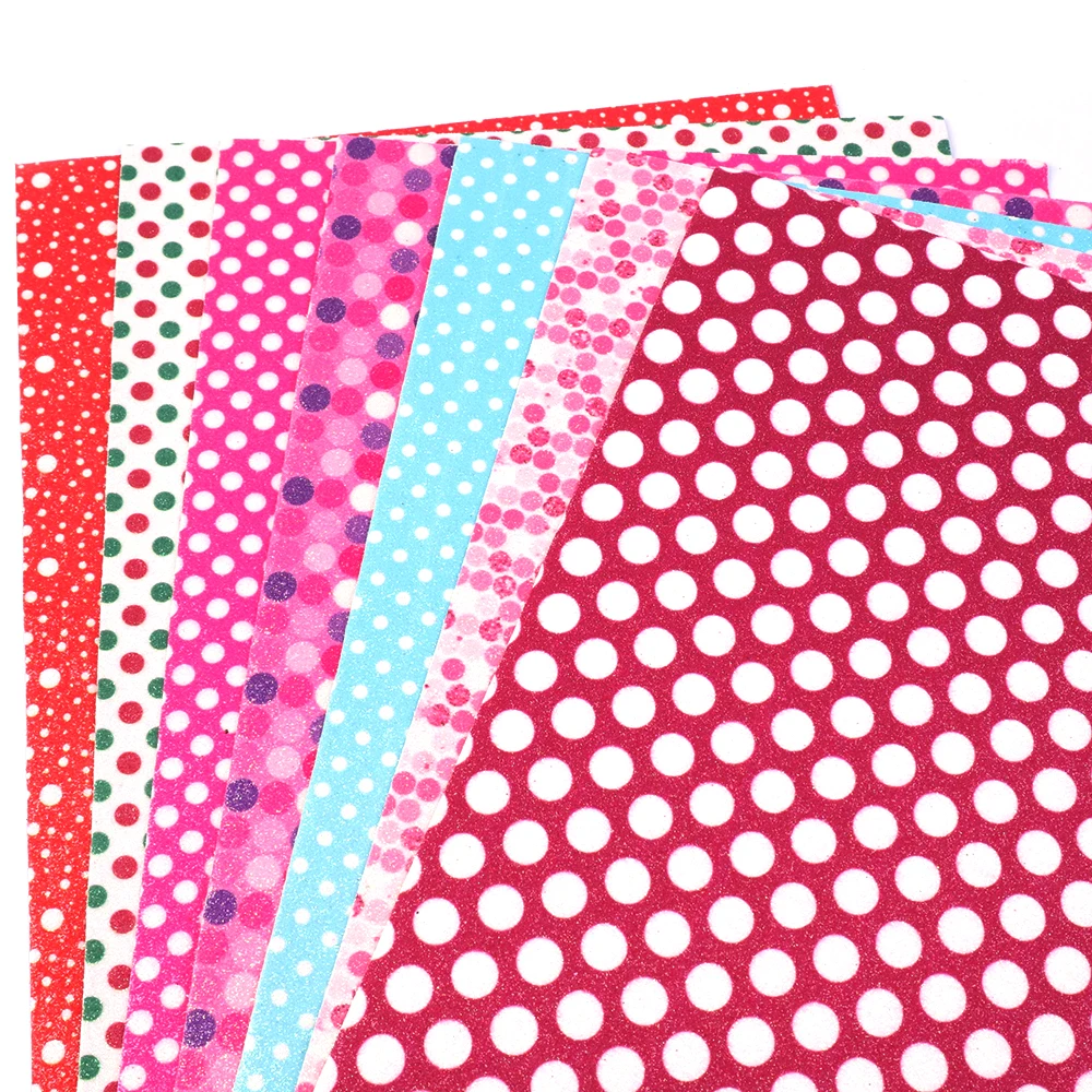 David accessories 20*34 см блестящие dot искусственной искусственная кожа бант для волос для художественного оформления ногтей, ручная работа ремесла 7 шт./компл., 1Yc5848