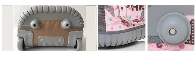 16 Polegada crianças escola rolando mochilas sacos