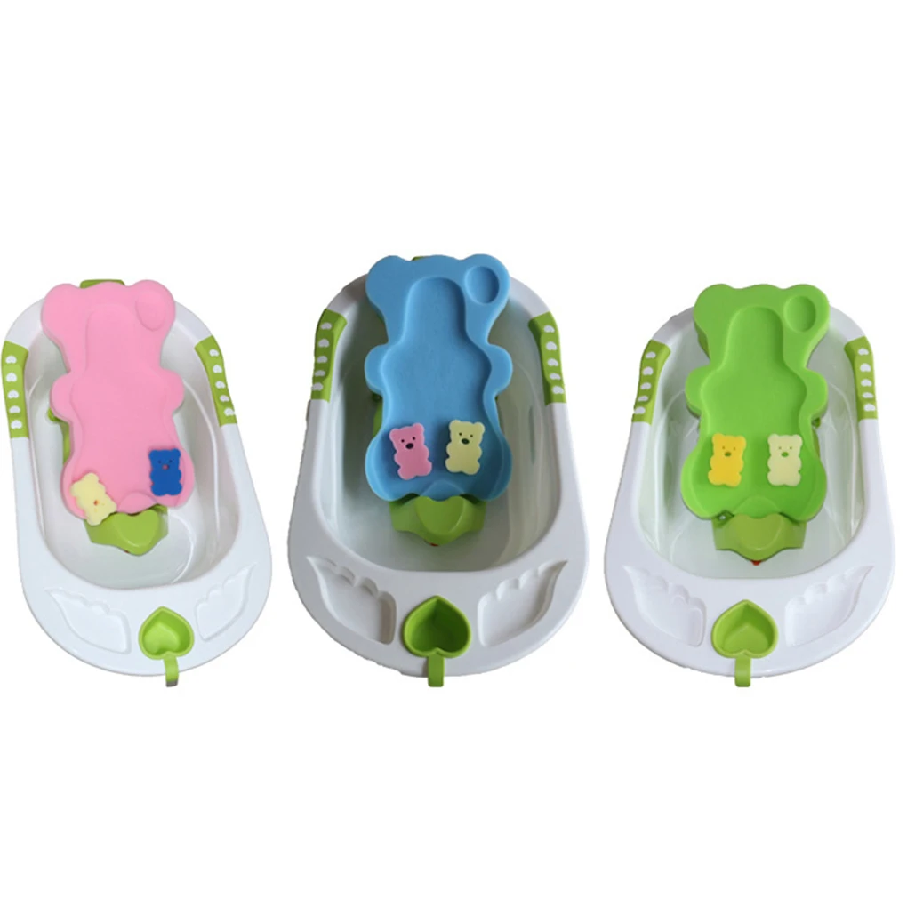 

Brand New 9 Colors Sponge Baby Bath Mat Non-slip Sponge Mat Anti-skid Bathtub Infant Bath Pad Newborn Seat for Baby Care