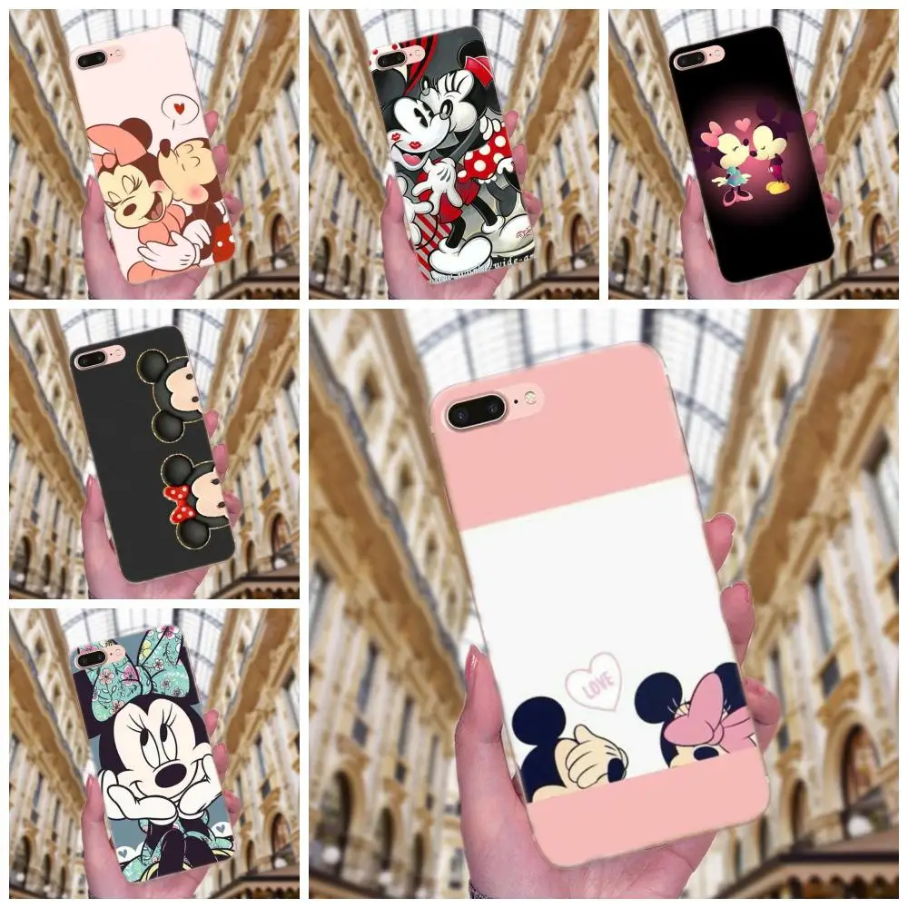 

Soft Cell Cover Case For Samsung Galaxy Note 5 8 9 S3 S4 S5 S6 S7 S8 S9 S10 mini Edge Plus Lite Kissing Mickey Minnie Mouse