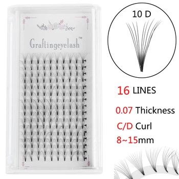 

16 lines 10D Premade Russian Volume Lash Fan Pre Fanned Individual Eyelash Extensions Handmade Semi Permanent Magnetic Eyelashes