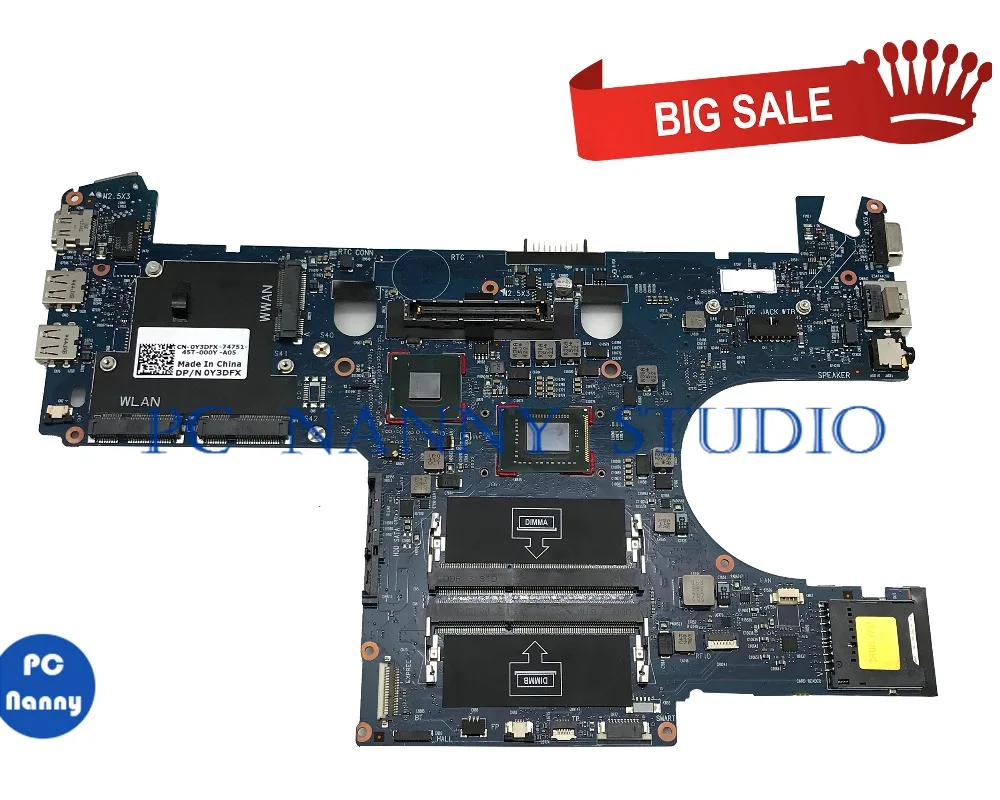 

PCNANNY FOR Dell E6220 Laptop Motherboard 0Y3DFX Y3DFX I5-2520M DDR3 tested