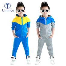 Clothes boys 2016 new arrival baby boys hoodied coats and jackets +pants sets korean fashion clothing sports suit kids tracksuit