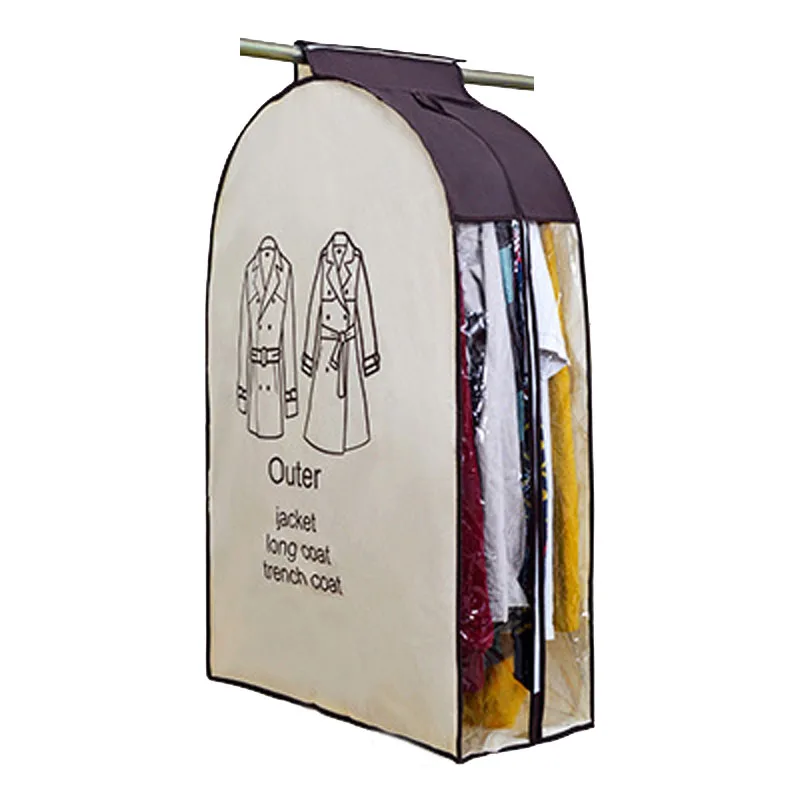 Нетканый тканевый мешок для хранения одежды, подвесной органайзер для одежды, чехол для одежды, сумка без вешалки, сумка для хранения дома, чехол
