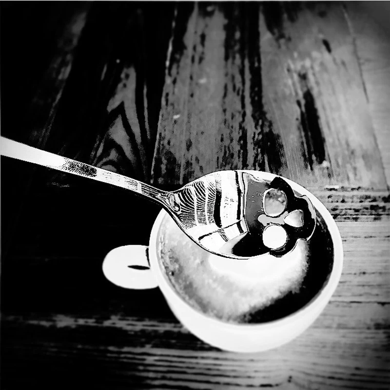 1 шт. винтажная металлическая ложка в форме черепа Lepel из нержавеющей стали мини-ложка для кофе, чая, ложка для перемешивания, столовые серебряные чайные ложки, кофейный совок