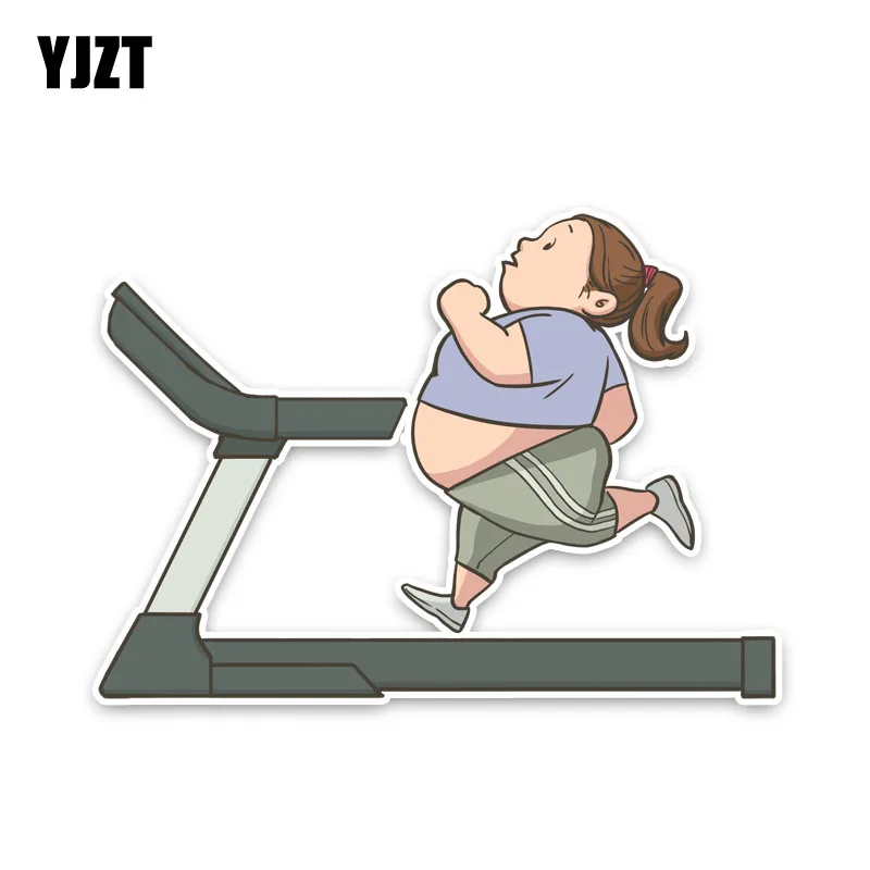 

YJZT 9.8*13.7CM Interesting Running Sport Accessories Car Sticker Bumper Car Window 11A1773