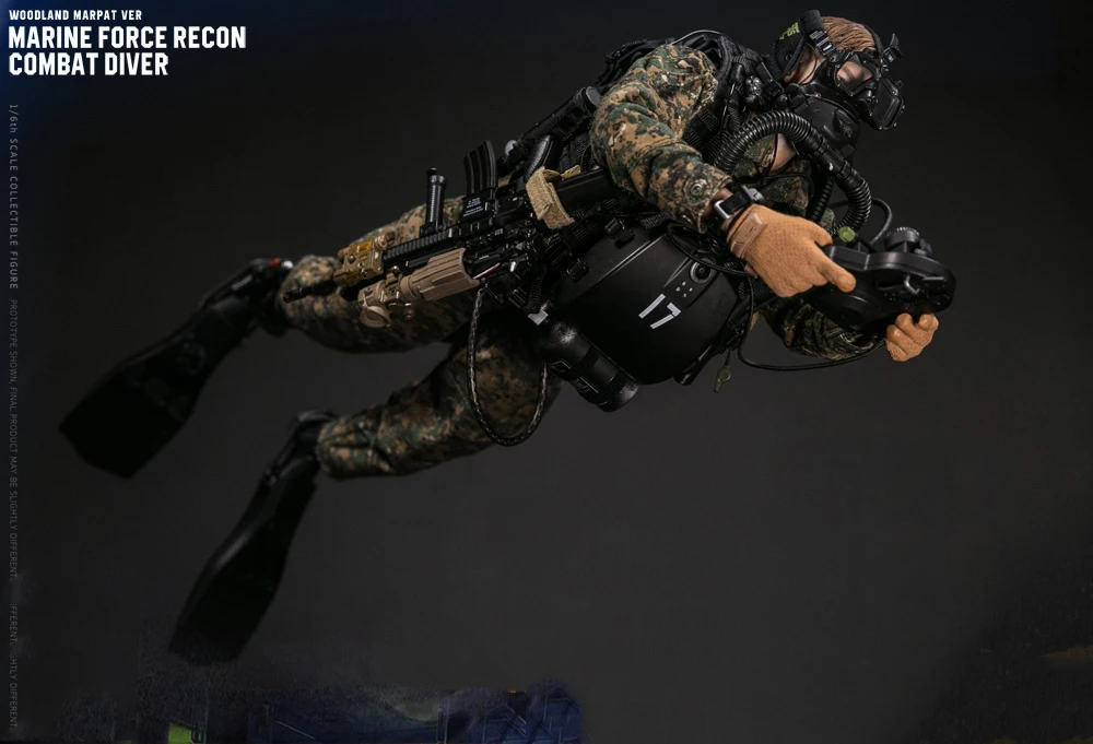 78055 1/6 USMC морская сила RECON COMBAT DIVER WOODLAND MARPAT камуфляжная версия модели для фанатов Коллекционные фигурки