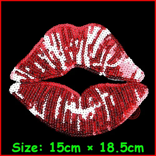 1 Piece Red 1 шт., большие нашивки, брендовая блестящая 3D наклейка с блестками, s крыла, роза, вышивка, мотив, аппликация, одежда для детей, женщин, сделай сам, значок для одежды - Цвет: 1 Piece Red