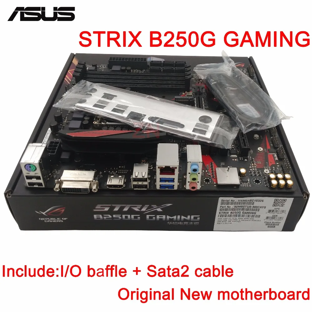 

original New Desktop motherboard ASUS ROG STRIX B250G GAMING B250 mother board LGA 1151 4*DDR4 2400/2133 support 64G 6*SATA3