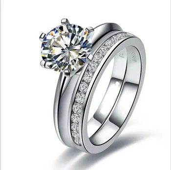 Classic 1Carat Round Cut Diamond Ring Set for Her Filigree Set Rings Solid 925 Sterling Silver Engagement Ring White Gold Color
Classic 1Carat Round Cut Diamond Ring Set for Her Filigree Set Rings Solid 925 Sterling Silver Engagement Ring White Gold Color
